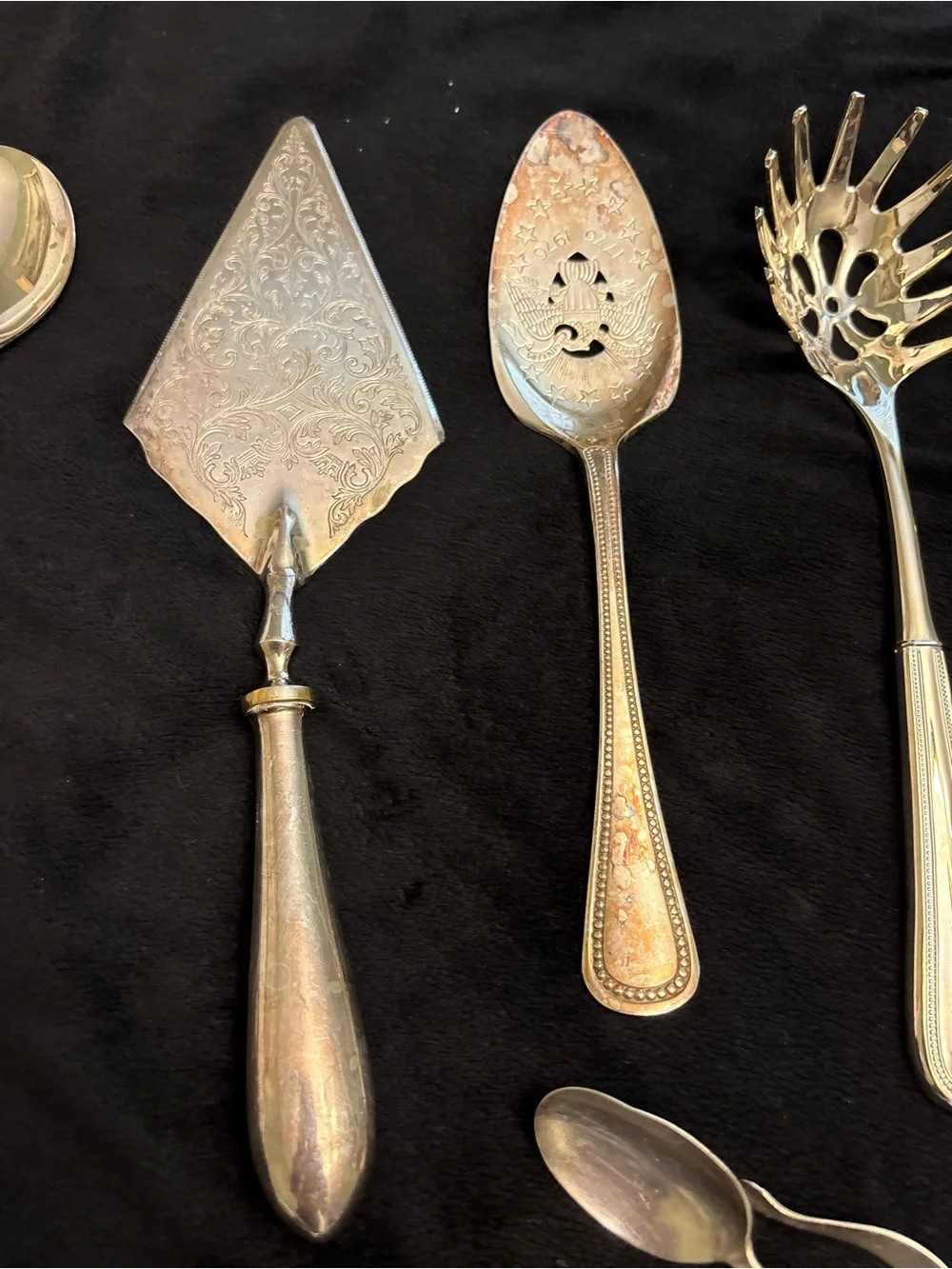 12 antique vintage silverplated serveware pieces
